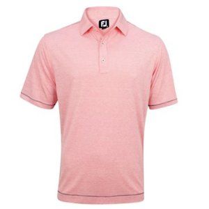 FootJoy Lisle Space Dye Microstripe Coral Shirt XL